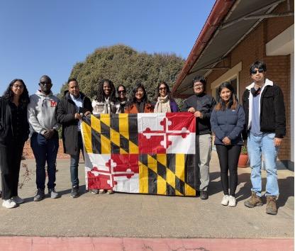 group with flag